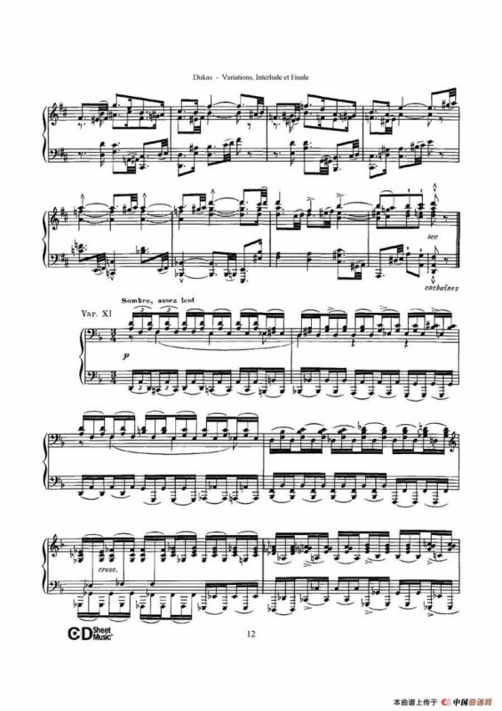 Variations, Interlude & Finale on theme de Rameau（拉摩主题变奏曲、间奏曲和终曲·第一部分）