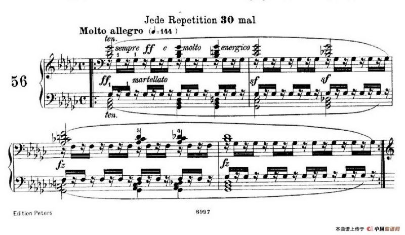 School of the Virtuoso Op.365（60首钢琴高级练习曲·56）