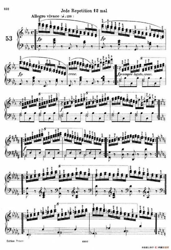 School of the Virtuoso Op.365（60首钢琴高级练习曲·53）