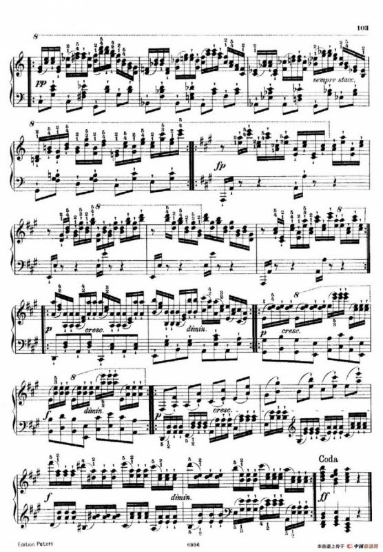 School of the Virtuoso Op.365（60首钢琴高级练习曲·44）