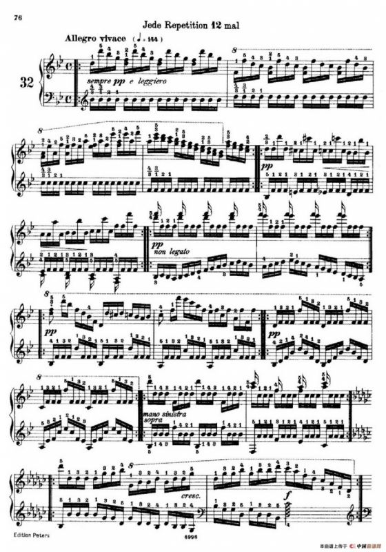 School of the Virtuoso Op.365（60首钢琴高级练习曲·32）