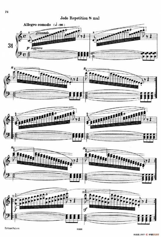 School of the Virtuoso Op.365（60首钢琴高级练习曲·31）
