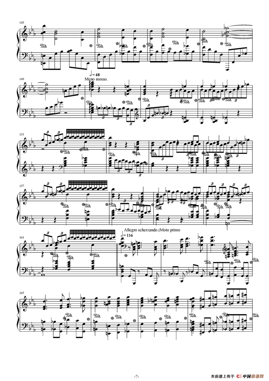 c小调第二钢琴协奏曲第三乐章独奏版