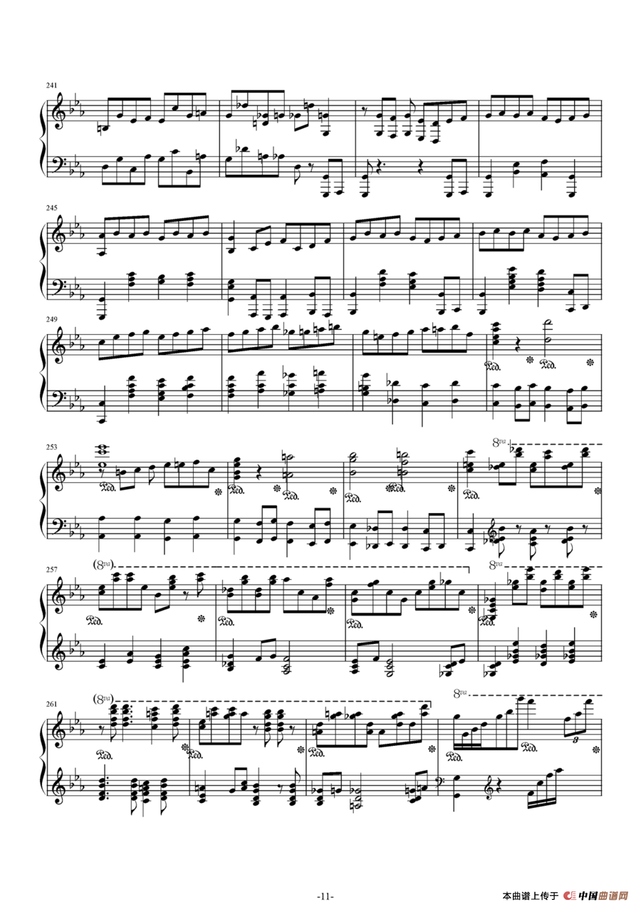 c小调第二钢琴协奏曲第三乐章独奏版