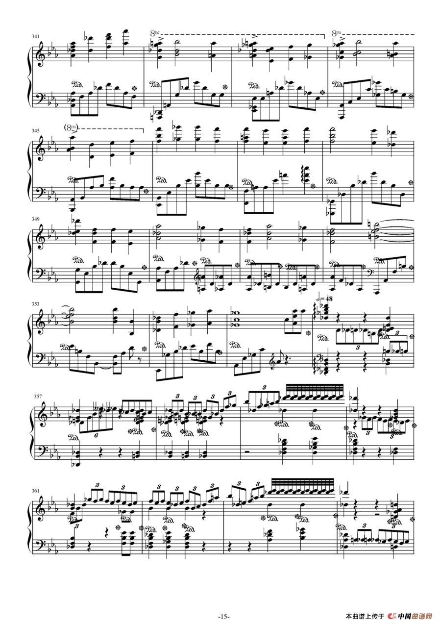 c小调第二钢琴协奏曲第三乐章独奏版