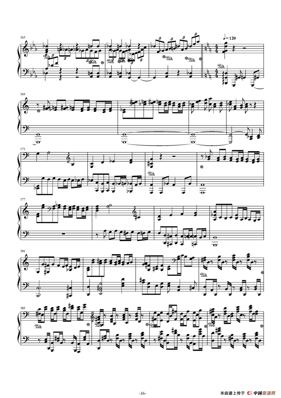 c小调第二钢琴协奏曲第三乐章独奏版