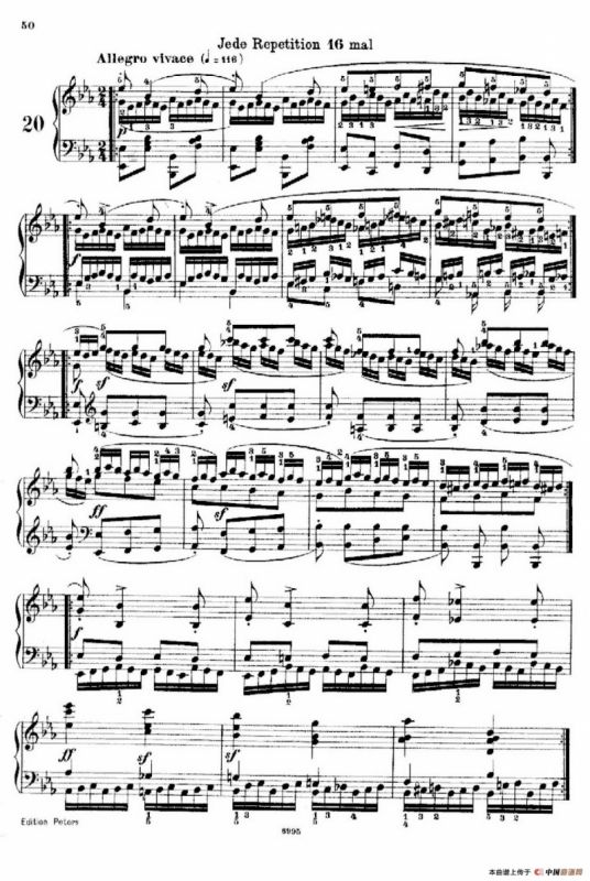 School of the Virtuoso Op.365（60首钢琴高级练习曲·20）