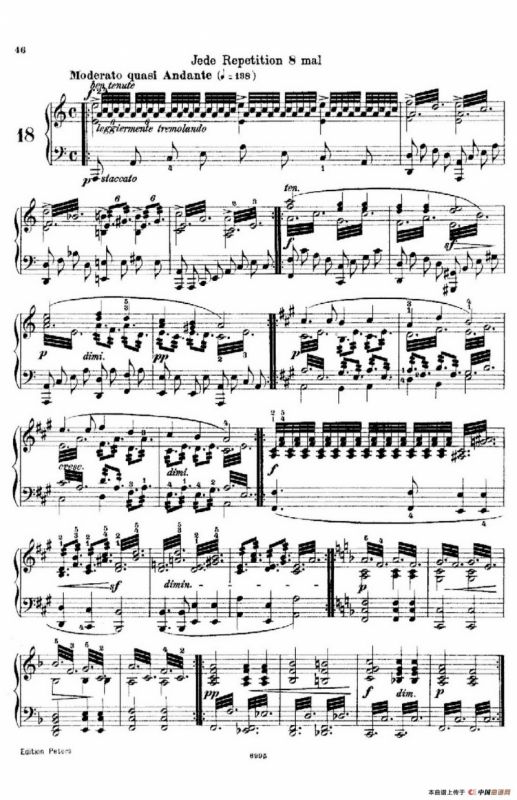 School of the Virtuoso Op.365（60首钢琴高级练习曲·18）