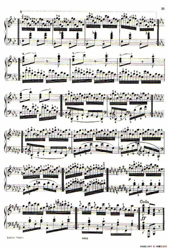 School of the Virtuoso Op.365（60首钢琴高级练习曲·12）