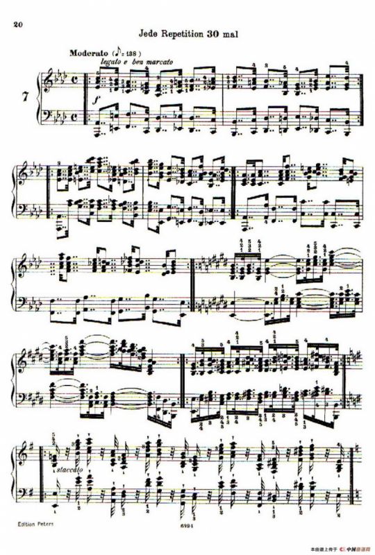 School of the Virtuoso Op.365（60首钢琴高级练习曲·7）