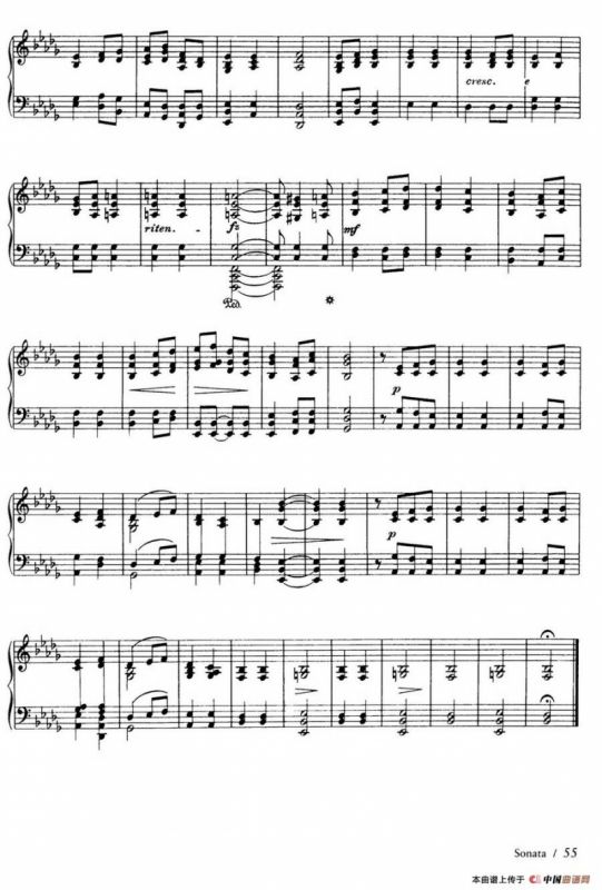 Piano Sonata in F Maj Op·12（F大调钢琴奏鸣曲·第二乐章）