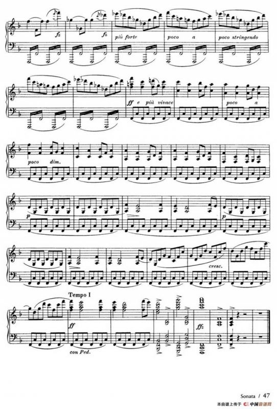 Piano Sonata in F Maj Op·12 （F大调钢琴奏鸣曲·第一乐章）