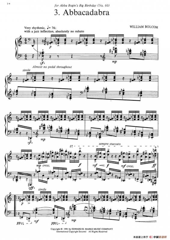 Three Dance Ptraits（3首舞蹈肖像·3）