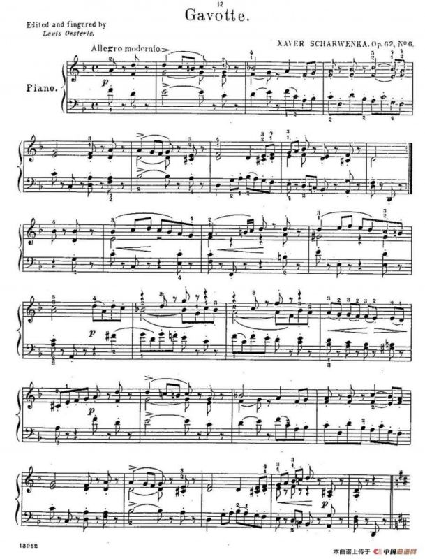 Album f the Young Op·62（6· 加沃特舞曲 Gavotte，d小调）