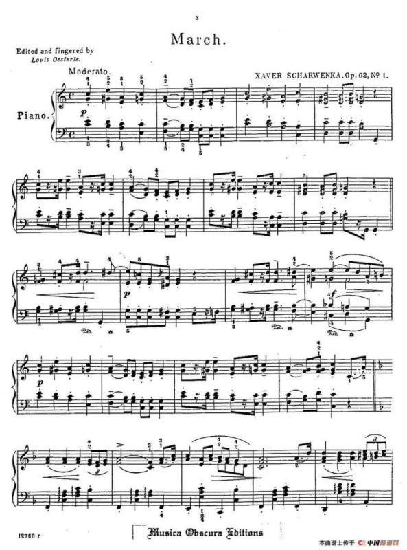 Album f the Young Op·62（1· 进行曲 March，C大调）