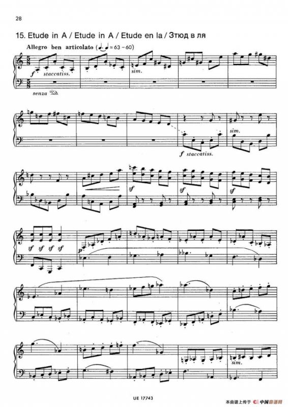 Notebook f Young People Op·59（为青少年而作的钢琴曲集·15）