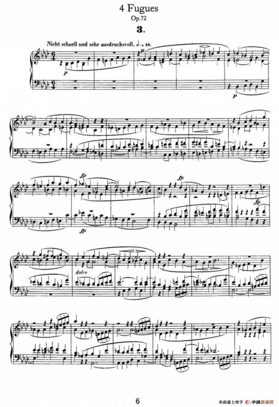 Four Fugues Op·72（4首赋格·3）