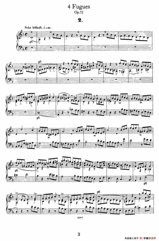 Four Fugues Op·72（4首赋格·2）