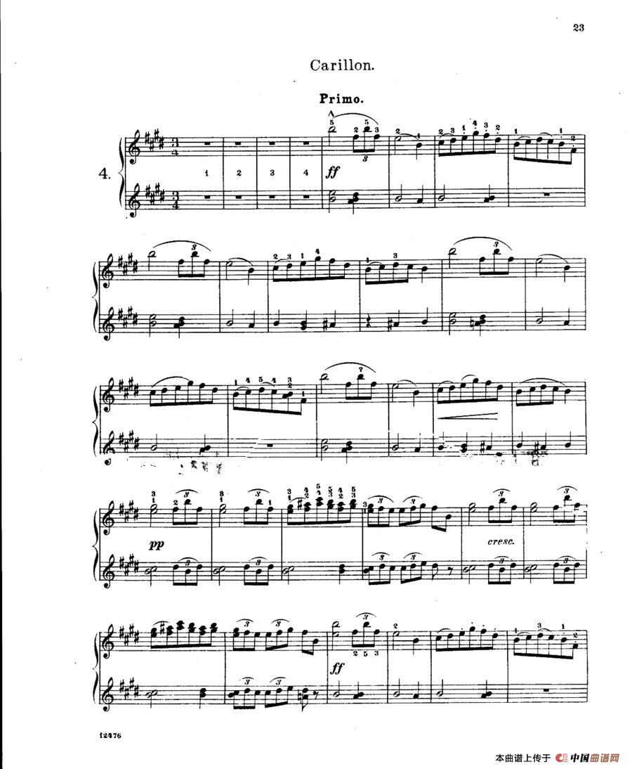 LArlesienne Suite No·1（阿莱城姑娘·第一组曲·四手联弹）