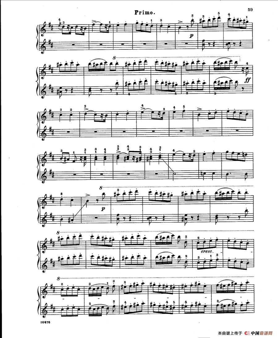 LArlesienne Suite No·2（阿莱城姑娘·第二组曲·四手联弹）