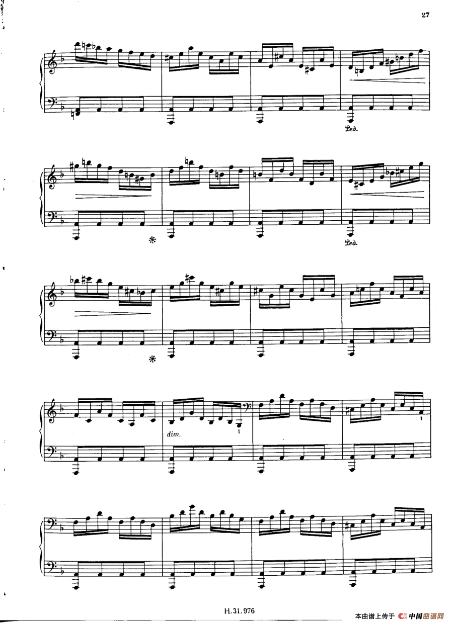 Le chemin de fer Op·27（d小调练习曲·铁路）