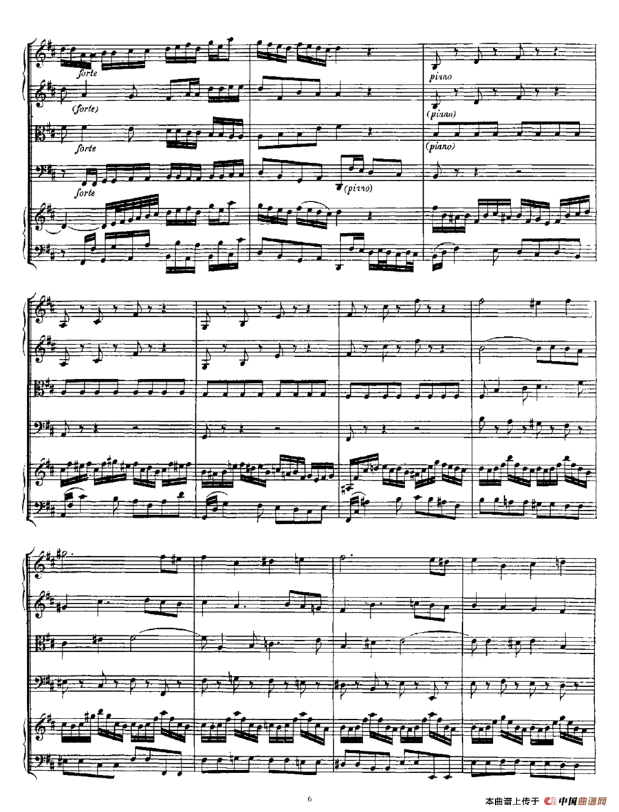 Harpsichd Concerto in D Maj BWV 1054（D大调第三号古钢琴协奏曲·总谱）