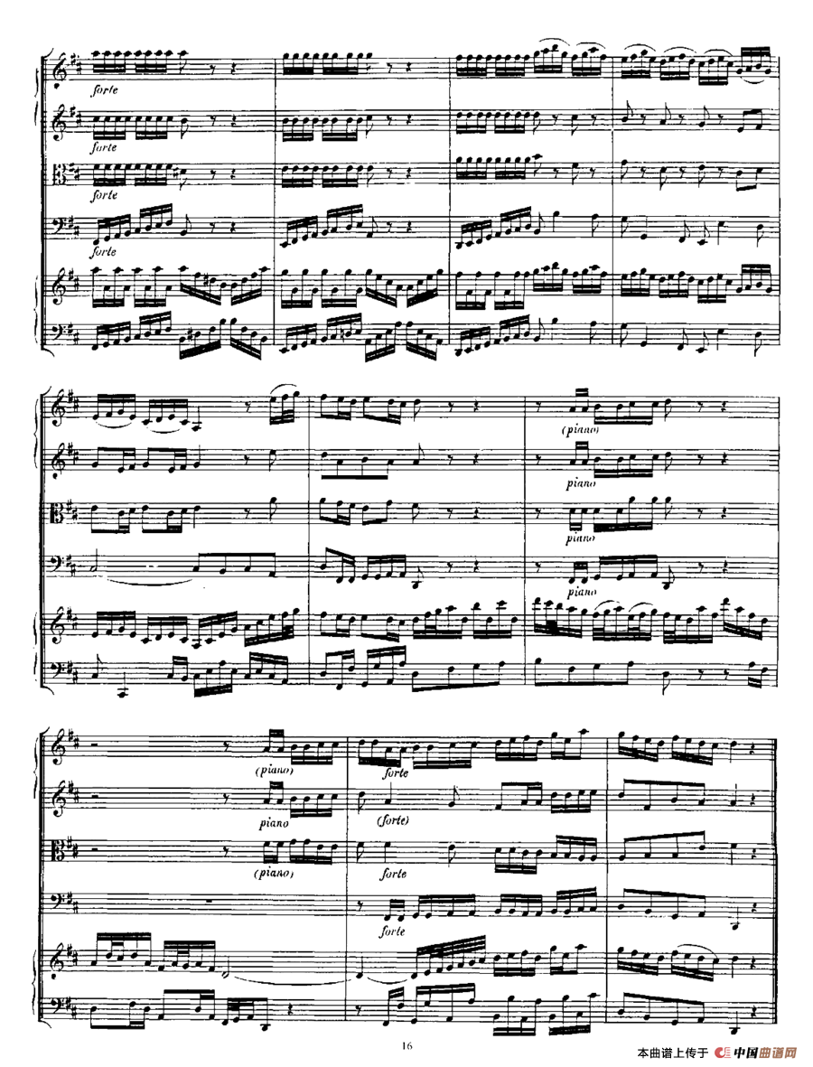 Harpsichd Concerto in D Maj BWV 1054（D大调第三号古钢琴协奏曲·总谱）