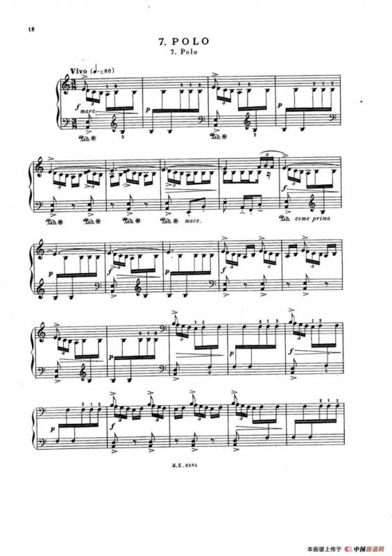 7 Canciones Populares Espanolas（七首西班牙民歌·7·钢琴独奏版）