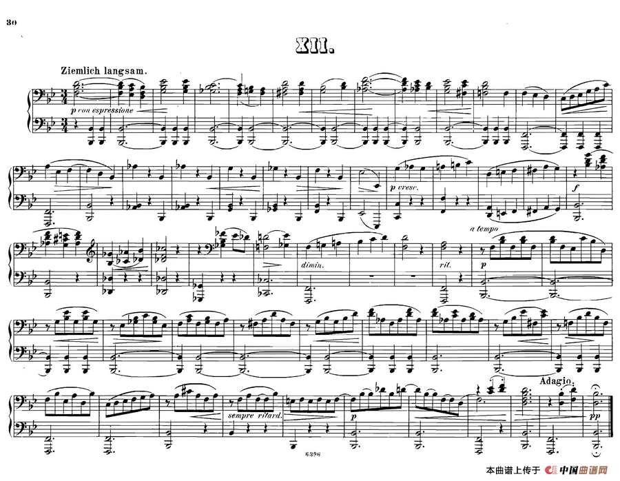 12 Waltzes Op.59 4 Hands（12首圆舞曲·四手联弹·Ⅻ）