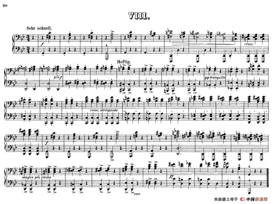 12 Waltzes Op.59 4 Hands（12首圆舞曲·四手联弹·Ⅷ）