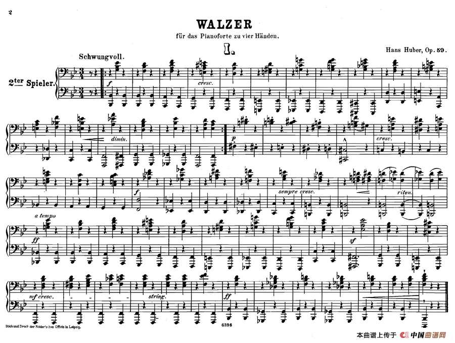 12 Waltzes Op.59 4 Hands（12首圆舞曲·四手联弹·Ⅰ）