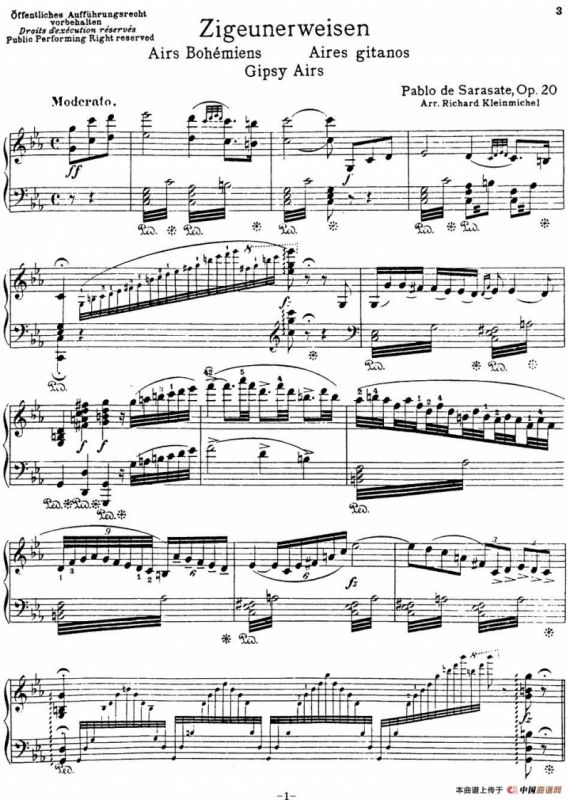 ZIGEUNERWEISEN（钢琴独奏）