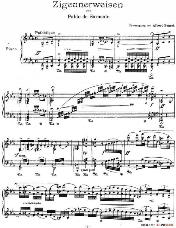ZIGEUNERWEISEN（钢琴伴奏）
