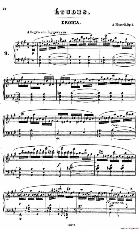 Douze Etudes de Salon Op.5（12首沙龙练习曲·9）
