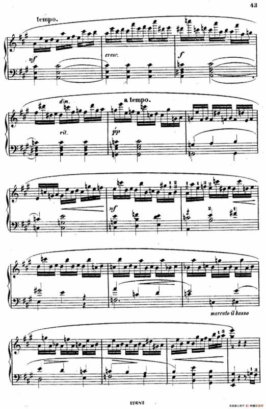 Douze Etudes de Salon Op.5（12首沙龙练习曲·9）