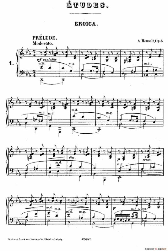 Douze Etudes de Salon Op.5（12首沙龙练习曲·1）