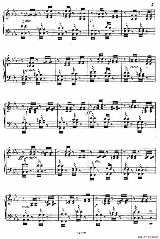 Douze Etudes de Salon Op.5（12首沙龙练习曲·1）