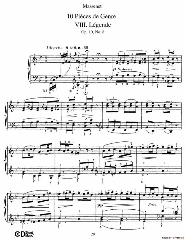 Dix Pièces de Genre Op.10（10首个性小品·Ⅷ）