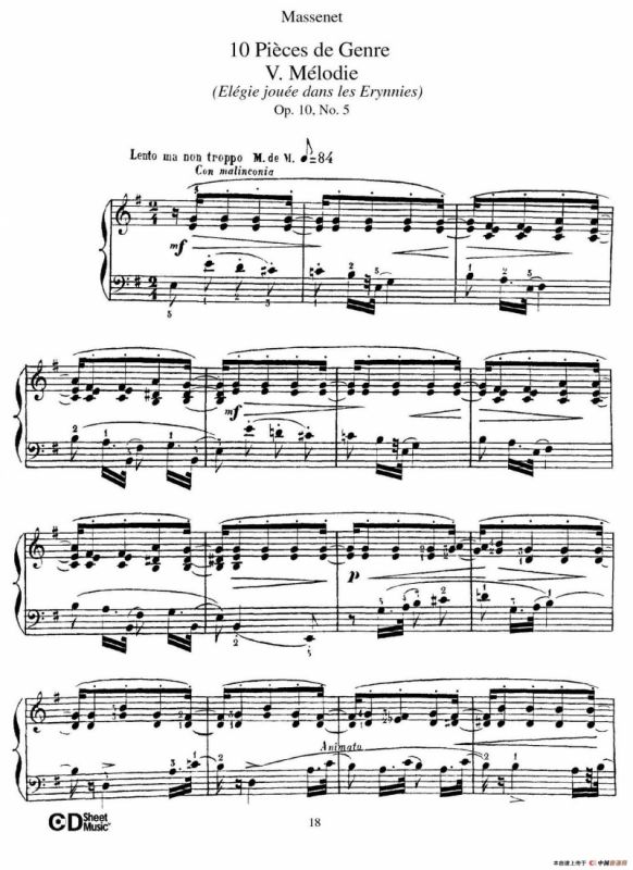 Dix Pièces de Genre Op.10（10首个性小品·Ⅴ）