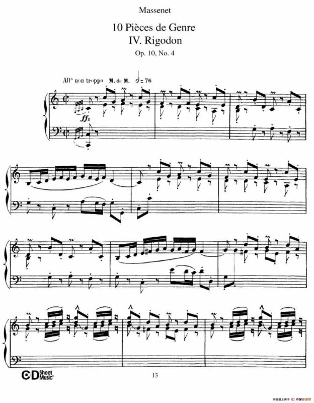 Dix Pièces de Genre Op.10（10首个性小品·Ⅳ）