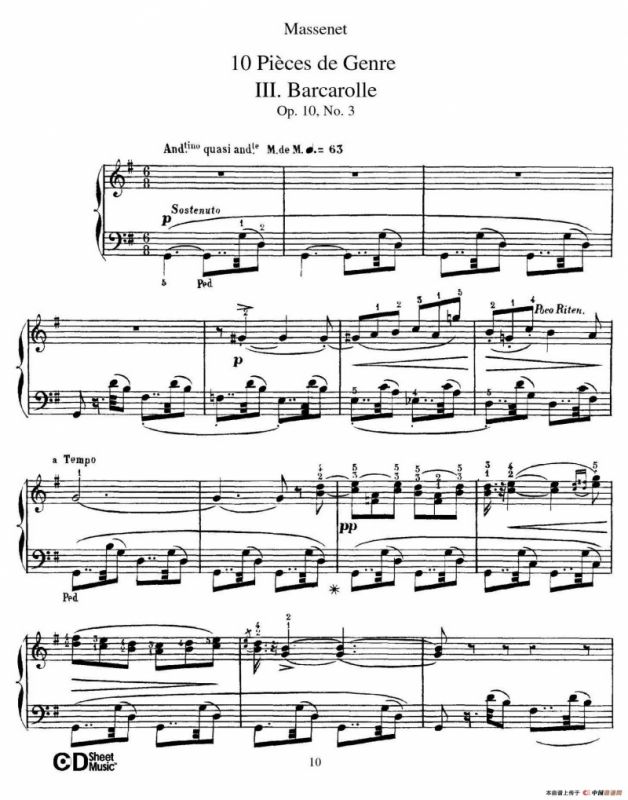 Dix Pièces de Genre Op.10（10首个性小品·Ⅲ）