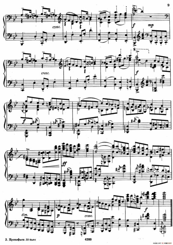 Prokofiev - Ten Pieces Op.12（普罗科菲耶夫-10首小品·2）