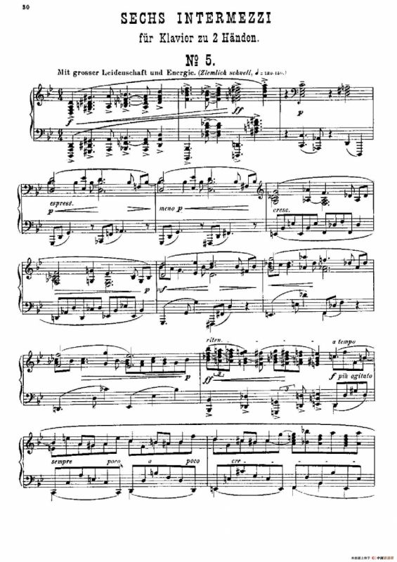 Six Intermezzi Op.45（6首间奏曲·5）