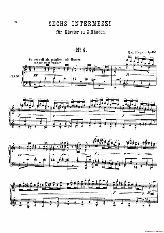 Six Intermezzi Op.45（6首间奏曲·4）