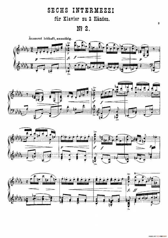 Six Intermezzi Op.45（6首间奏曲·2）