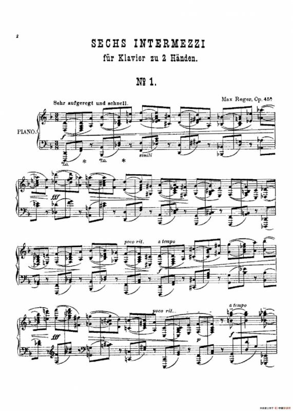 Six Intermezzi Op.45（6首间奏曲·1）