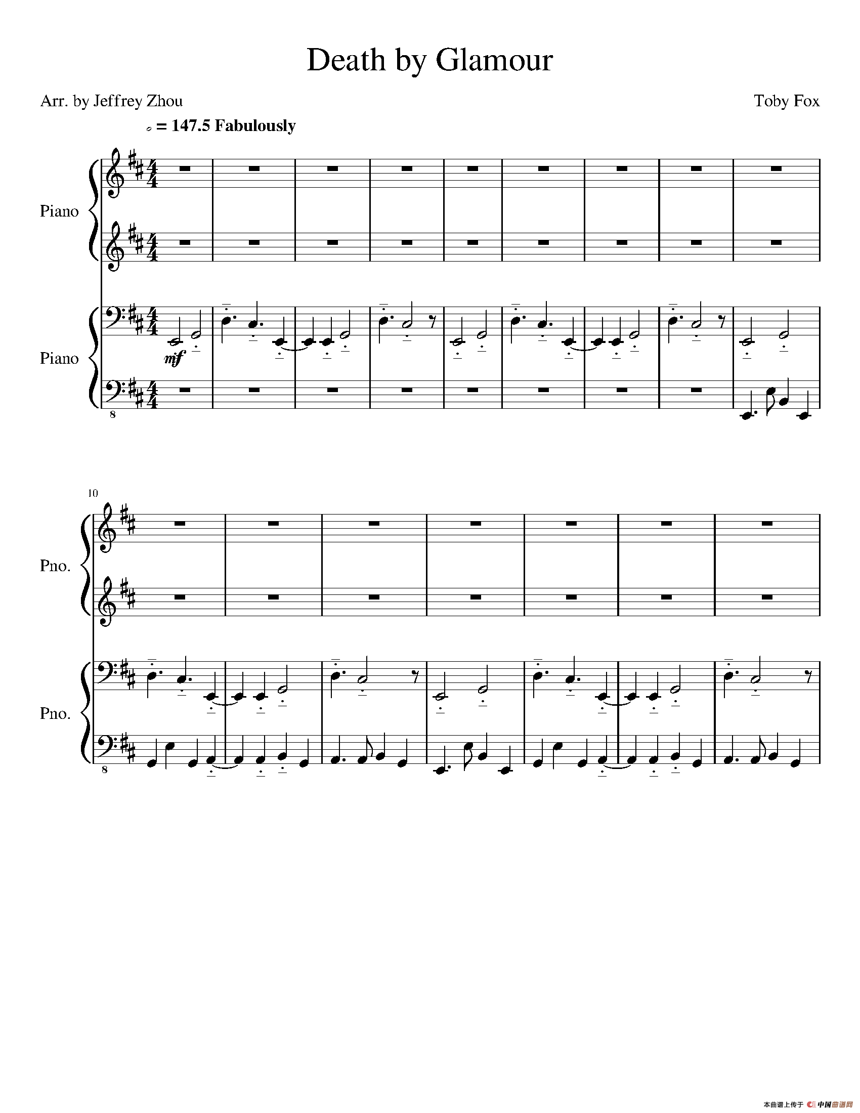 Death By Glamour（Duet）