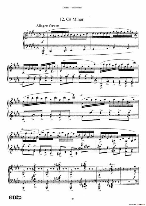 12 Silhouettes Op.8（12首剪影·12）