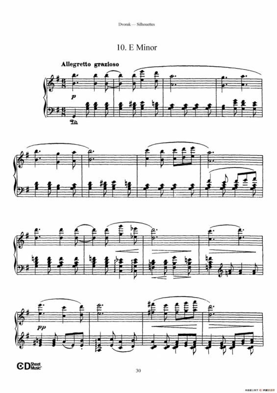 12 Silhouettes Op.8（12首剪影·10）