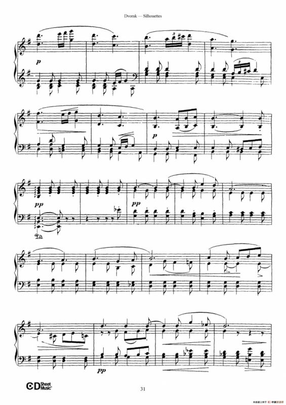 12 Silhouettes Op.8（12首剪影·10）